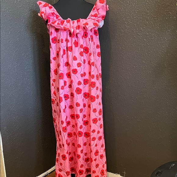 taylor tillman Dresses & Skirts - Taylor Tillman Ali ruffle neck dress in Pink Poppy